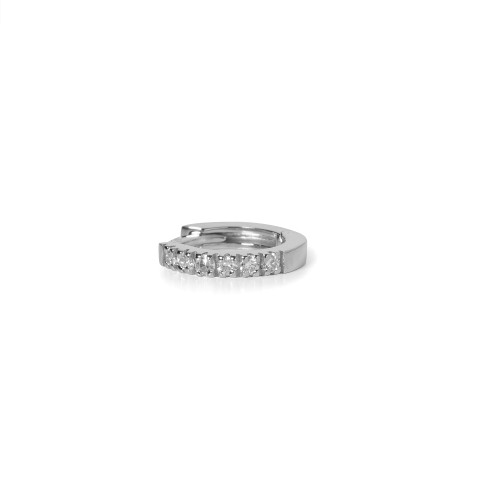 Small oval hoops with diamonds