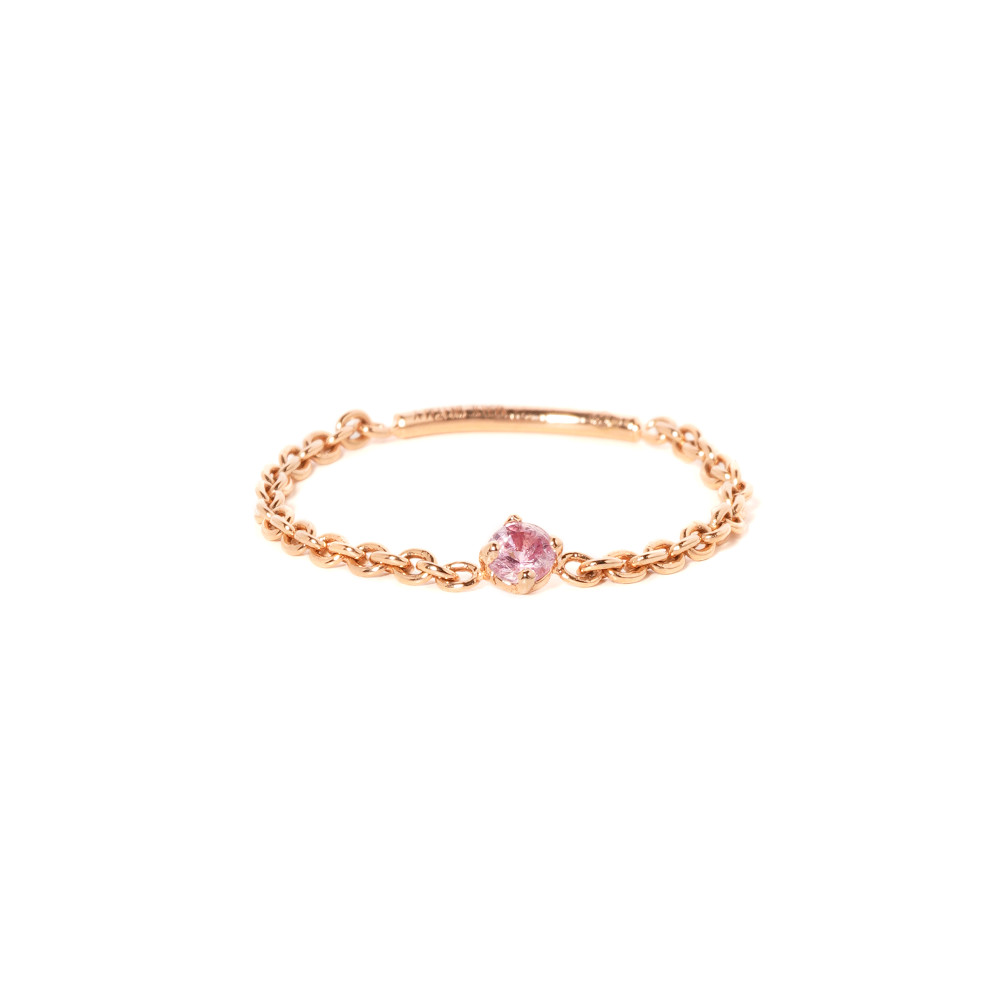 18k Yellow Gold Ring and Pink Sapphire