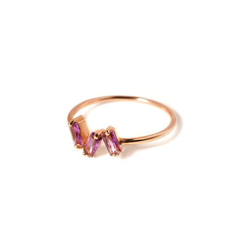 18k Rose Gold Ring with Amethyst